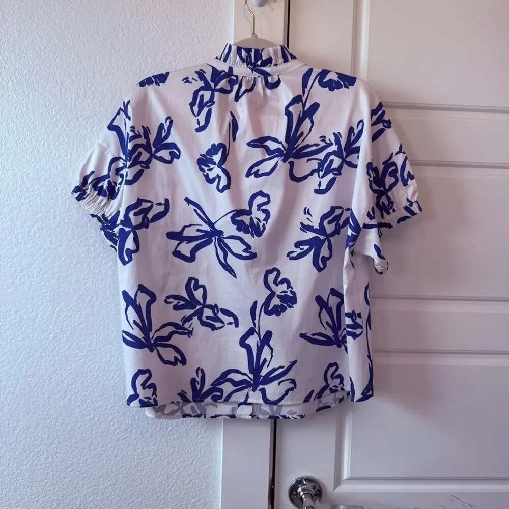 CROSBY Britt Top in Park Floral White - Picture 5 of 8